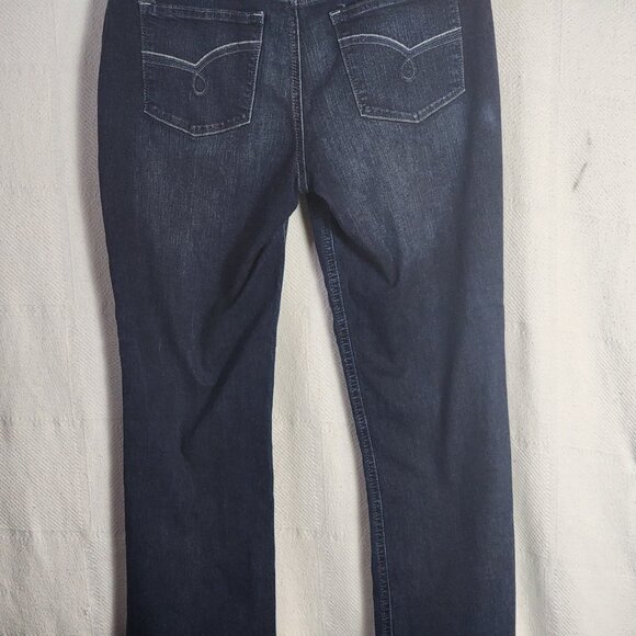 Lee Riders Darkest Wash Midrise Straight Leg Cotton Poly Span Jeans Size 8P - Picture 11 of 16